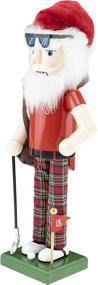 img 2 attached to Traditional Wooden Golfing Santa Nutcracker: Festive Christmas Décor for Shelves and Tables - Clever Creations