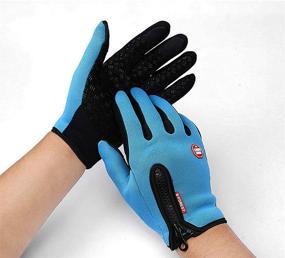 img 2 attached to 🧤 Winter Waterproof Windproof Touchscreen Yellow L Men's Gloves & Mittens: Stylish and Functional Accessories