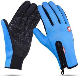 img 3 attached to 🧤 Winter Waterproof Windproof Touchscreen Yellow L Men's Gloves & Mittens: Stylish and Functional Accessories