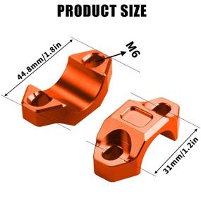 img 3 attached to 🔶 Отвод смотрового клапана двигателя CNC с креплением задней пластины - Усиление безопасности на руле диаметром 7/8 дюйма - Яркий оранжевый