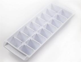 img 3 attached to Kitch Easy Release White Ice Cube Tray, Set of 4, 16-Cube Trays - Total of 64 Cubes