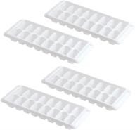 kitch easy release white ice cube tray, set of 4, 16-cube trays - total of 64 cubes logo