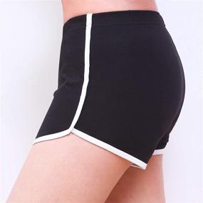 img 1 attached to 5-Pack Women's Cotton Yoga Dance Short Pants: Sporty Summer Athletic Cycling Hiking Shorts for Sports