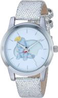 disney womens dumbo analog quartz leather synthetic logo