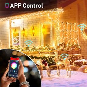 img 3 attached to 🌈 Enhance Your Space with Smart Color Changing Fairy Lights: 32.8 Ft LED String Lights with Bluetooth Dimmable Remote, App Control & Musical Twinkle Effects – Perfect for Home, Bedroom, Christmas Tree, Holiday Party Decor