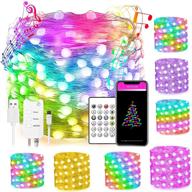 🌈 enhance your space with smart color changing fairy lights: 32.8 ft led string lights with bluetooth dimmable remote, app control & musical twinkle effects – perfect for home, bedroom, christmas tree, holiday party decor логотип