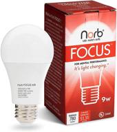 🔦 norbfocus led desk lamp with advanced light spectrum for enhanced mental performance – ideal as a reading light, study light, work light, or task light, boosting learning, retention, recall, and reading speed логотип