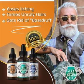 img 1 attached to 🧔 Premium Beard Oil for Men - Exclusive 9 Oil Blend Boosts Facial Hair Growth, Repairs Frizzy Hair, Alleviates Dry Itchy Skin, Promotes Thicker Fuller Beard - Vintage Scent