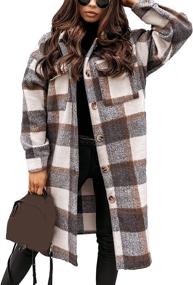 img 4 attached to SeekMe Womens Jacket Shacket X Large Women's Clothing and Coats, Jackets & Vests