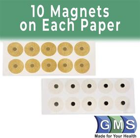 img 2 attached to ⚡ Acupressure Magnetic Adhesive Patch for Pain Relief, Soreness, Nausea, Motion Sickness, Arthritis, and Muscle Recovery - 1200 Gauss, 50 Magnets