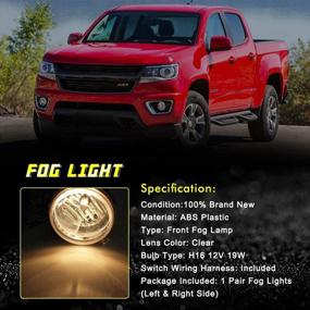 img 1 attached to 🚙 Fog Lights for Chevy Colorado 2015-2018 | H16 12V 19W | Clear Lens | OE Replacement 15839896, FO2590111