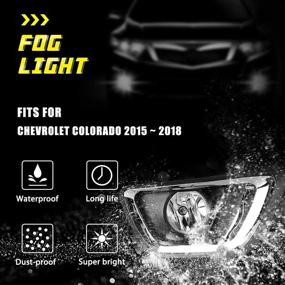 img 2 attached to 🚙 Fog Lights for Chevy Colorado 2015-2018 | H16 12V 19W | Clear Lens | OE Replacement 15839896, FO2590111