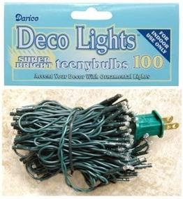 img 1 attached to Mini Light Strand with Teeny Bulbs, Green Cord - Country Primitive Craft Décor