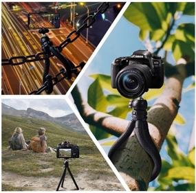 img 1 attached to 📸 Ruittos Flexible Phone Tripod with Bluetooth Remote - Perfect for Live Streaming and Photography, Compatible with iPhone 12, Samsung, and Andriod