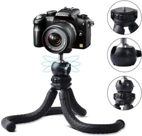 img 3 attached to 📸 Ruittos Flexible Phone Tripod with Bluetooth Remote - Perfect for Live Streaming and Photography, Compatible with iPhone 12, Samsung, and Andriod