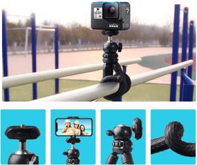 img 2 attached to 📸 Ruittos Flexible Phone Tripod with Bluetooth Remote - Perfect for Live Streaming and Photography, Compatible with iPhone 12, Samsung, and Andriod