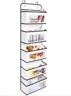 🌹 rose coastal over-the-door organizer, hanging storage shelves with 5 pockets, foldable nursery baby organizer with 2 metal hooks for children's room, bedroom, bathroom, office - white логотип