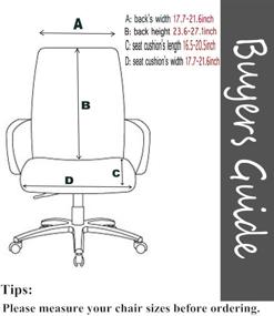 img 1 attached to 🪑 Deisy Dee Black Stretch Rotating Mid Back Chair Cover - Office Chair Slipcovers C162