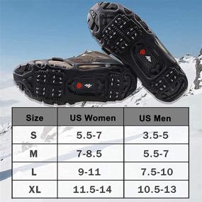 img 2 attached to ❄️ FUSIGO Ice Cleats Snow Traction: Slip-on 24 Studs for Shoes & Boots- Ideal Walk Traction Crampons for Walking & Hiking (1 Pair)