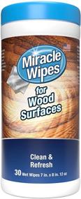 img 4 attached to Effective Wood Surface Miracle Wipes - Eliminate Tough Dirt and Grime Residue - (30 Count)