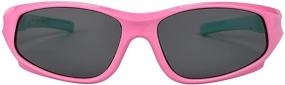 img 3 attached to 🕶️ Kids' Polarized TR90 Sport Sunglasses - Unbreakable Shades for Boys and Girls Ages 3-10 (Pink/Mintgreen/Grey)