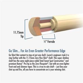 img 2 attached to Lucasi Hybrid 11.75mm Pool Shaft with Black Collar and Uni-loc Pin - Featuring Zero Flex Slim Technology