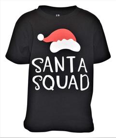 img 2 attached to Get Festive with Matching Family Santa Sleeve Shirts for Boys' Clothing