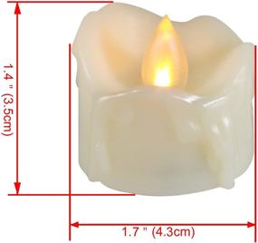 img 3 attached to CANDLECHOICE Battery Operated Flameless Tea Lights with Remote Timer - Realistic Flickering Electric 🕯️ LED Tealight Votive Candles Set for Wedding, Halloween, Christmas Decorations - 6 Pack with Included Batteries