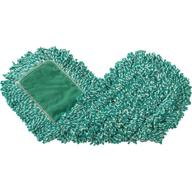 green 24-inch rubbermaid commercial j853-00 microfiber blend looped-end-dust mop logo