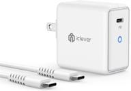 🔌 iclever usb c fast charger pd 61w for macbook pro & ipad pro - white logo