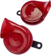 🚗 hella 007424801 twin trumpet high/low tone 12v horn kit with bracket, red - enhanced safety & style for your vehicle! logo