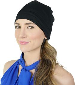 img 3 attached to 🎩 Ultimate Hair Protection: ALEXANDER PRODUCTS Satin Lined Sleep Cap for Natural Curly Hair Women - Adjustable Bonnet Slouchy Beanie