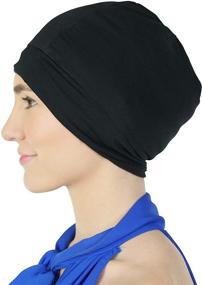 img 2 attached to 🎩 Ultimate Hair Protection: ALEXANDER PRODUCTS Satin Lined Sleep Cap for Natural Curly Hair Women - Adjustable Bonnet Slouchy Beanie