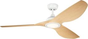 img 2 attached to 🔆 KICHLER 300365MWH Protruding Mount Ceiling Fan with 3 Walnut Blades and 23 Watts Light in Matte White