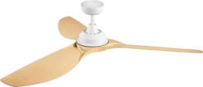 img 1 attached to 🔆 KICHLER 300365MWH Protruding Mount Ceiling Fan with 3 Walnut Blades and 23 Watts Light in Matte White