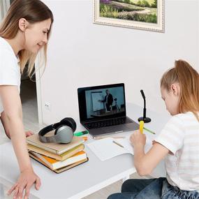 img 1 attached to 📚 Height Adjustable Laptop Desk Cart, HQISTAR 31.5" Mobile Table Tray Table with Scroll Wheel - Ideal for Workstation, Reading, Parent-Child Interaction - Modern Furniture in White