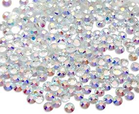 img 4 attached to 1440 Pieces of Crystal Flat Back Rhinestones - Round Crystal Gems for Nail Art, Bags, Furniture, Clothing & DIY Crafts (4mm, Crystal AB)