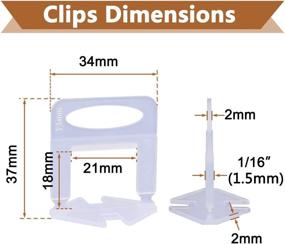img 2 attached to 🔧 Tanzfrosch 600 PCS Tile Leveling System: A Premium Ceramic Tile and Stone Installation Tool with 600-Piece Clips for Professional Results