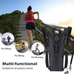 img 1 attached to REVO Hydration Pack Backpack - Tactical Water Bag for Hiking, Biking, Running, Walking and Climbing with 3L Bladder