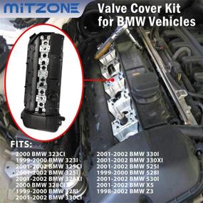 img 2 attached to 🔩 Valve Cover Kit with Gasket, Spark Plug Seals, Bolts, Mount, and Washers - Compatible with BMW Z3, 323i, 325i, 328i, 330i, 525i, 528i, 530i, X5 - M52/M54 2.5L, 2.8L, 3.0L - Part # 11121432928