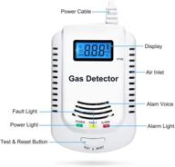 🔥 2-in-1 natural gas and carbon monoxide detector: reliable plug-in co detector for kitchen/home, ul2034 certified logo