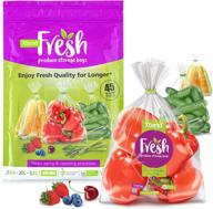 🥦 set of 45 reusable fresh produce bags for fridge storage (20 medium, 20 large, 5 extra-large), bpa-free, ideal for storing vegetables, fruits, and herbs, preserve freshness and prolong shelf life, by xtend логотип