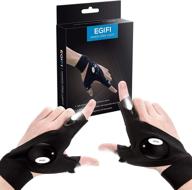 🔦 unique led flashlight gloves for men - perfect christmas stocking stuffers and gifts for dad, fishing, camping, and repairing logo