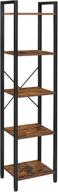 📚 vasagle 5-tier bookshelf: industrial rustic brown and black storage shelving unit for study, living room, bedroom - ulls100b01 logo