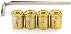 img 1 attached to IDoood Car Tire Valve Stem Caps - 8V1 Universal Automotive Wheel Air Cover Anti-Theft Drop-Prevention Sport Stainless Steel For Car/Trucks/Bicycle/Motorcycle - 4 Pcs (Premium Gold)