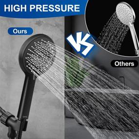 img 2 attached to Luxsego High Pressure Handheld Shower Head: 4 Spray Settings, Stainless Hose, 🚿 Adjustable Bracket & Powerful Jet - Perfect for Cleaning Tub, Tile & Pet!