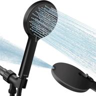 luxsego high pressure handheld shower head: 4 spray settings, stainless hose, 🚿 adjustable bracket & powerful jet - perfect for cleaning tub, tile & pet! logo
