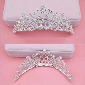 img 2 attached to 💎 Sparkling Wedding Sets for Women: Stunning Bling Bride Hair Accessories, Tiaras, Earrings, Necklace & Jewelry Sets