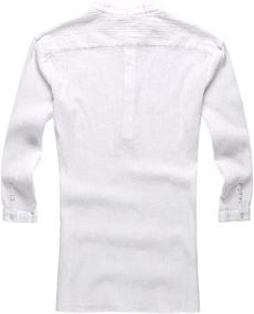 img 2 attached to 👕 Sleeve Henley Shirt: Stylish Cotton Henleys for Men's Wardrobe