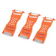 🍊 3-piece orange red metal scraper fruit grater slicer vegetable peeler by uxcell logo